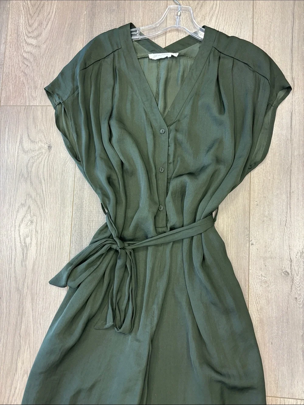 Anthropologie All in Favor Olive Green Jumpsuit - Picture 2 of 8